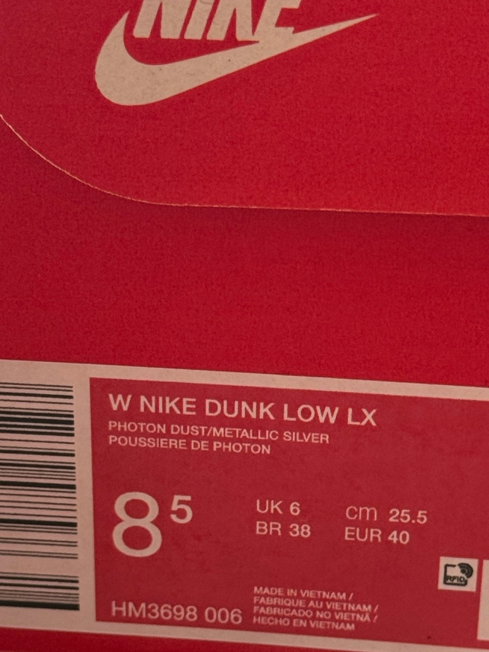 Nike Dunk Low LX Photon Dust Pink Foam W 8.5👟 - Picture 6 of 7